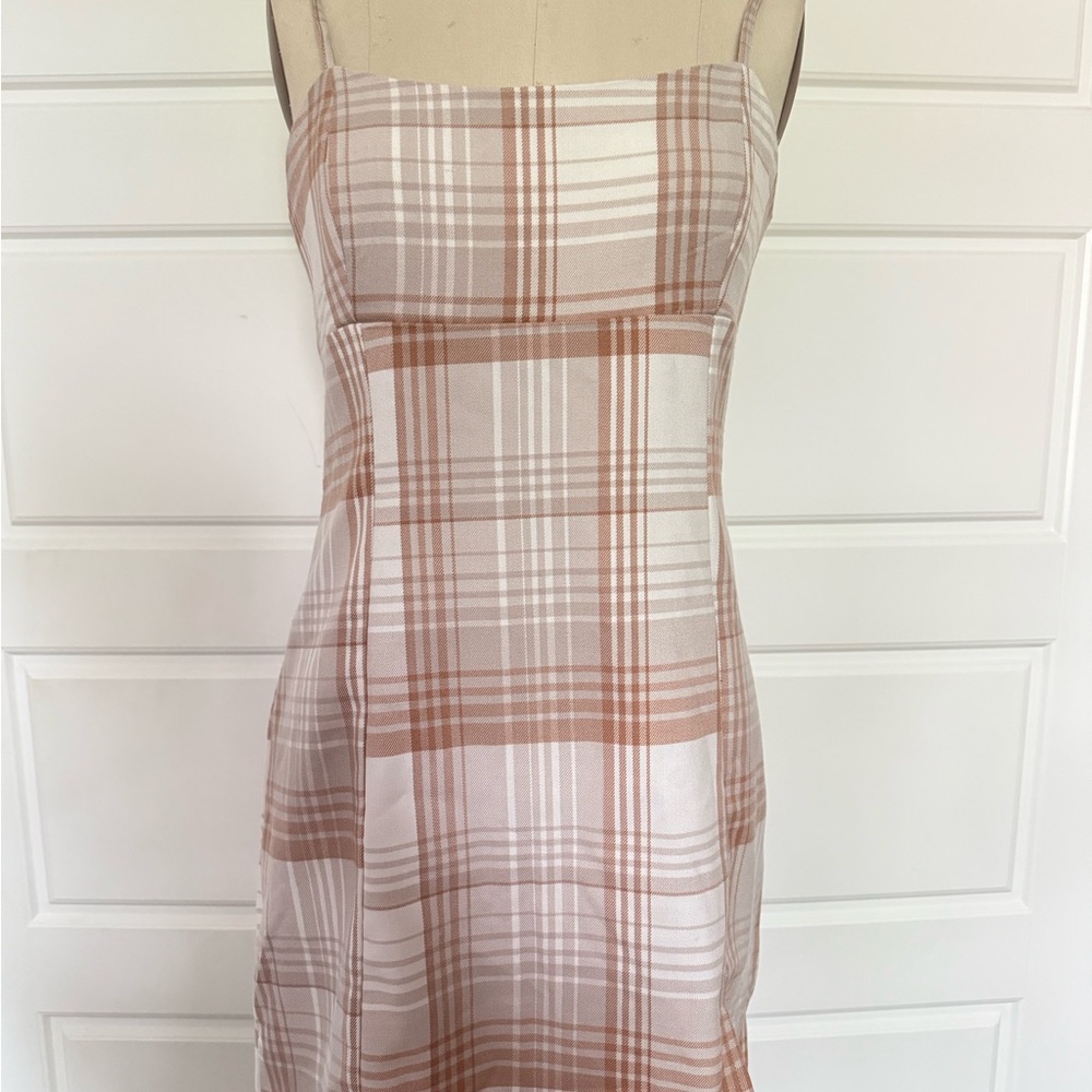 Plaid Spaghetti Strap Dress